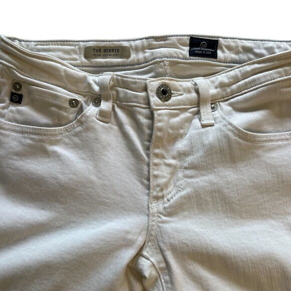 AG Stevie slim straight white jeans 26 - Picture 1 of 9